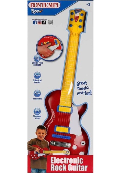2045831 Sun-bnt-gitar Elektronik Tuşlu Telli Askılı Krmz