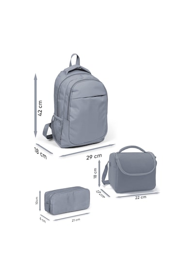 Coral High Kids Çok Renkli Kalp Desenli 3'lü Okul Çanta Seti Set0123670 - Kız