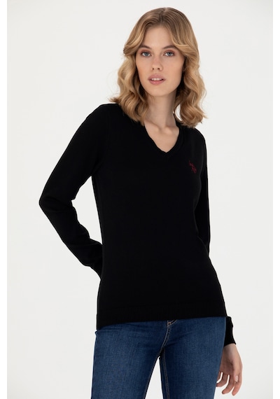 U.s. Polo Assn. Kadın Siyah Kazak /triko 50276570-vr046 Siyah