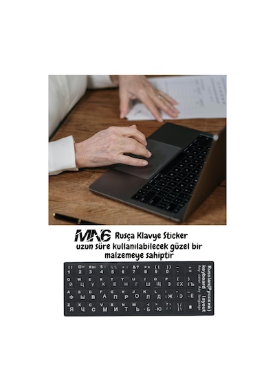 Mn6 Mr01 Rusça Klavye Sticker/silinmez-2 Adet/rusça Ingilizce Klavye Etiketi