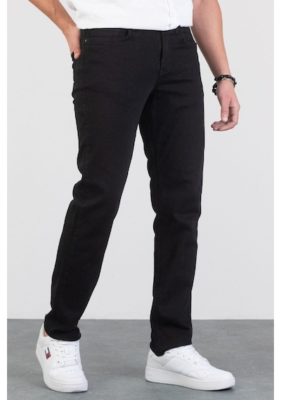 HLT Jeans Erkek Siyah Regular Boru Paça Esnek Likralı Denim Jeans Kot Pantolon Hlthe001973 - Siyah Siyah