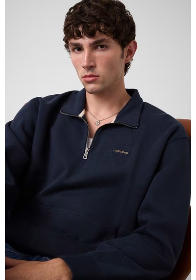 Guess Guess Jeans Yarım Fermuarlı Erkek Sweatshirt M6bq04k5405 Lacivert