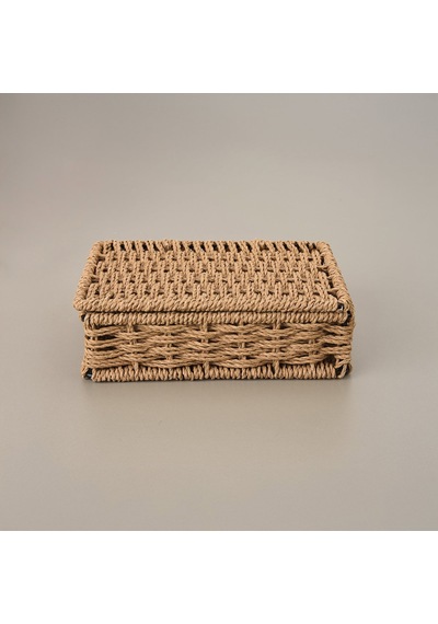 Living Dekoratif Saklama Kutusu - Kahverengi - 5x15x20 Cm Çok Renkli