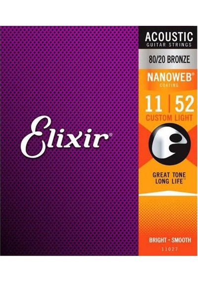 Elixir 011-052 11027 Nanoweb Bronz Akustik Gitar Teli