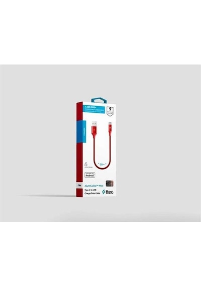 Ttec AlumiCable Type-C Kablo Kırmızı 30cm - 2DK26K