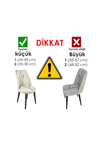 StarMall Kadife Kumaş Oval Sandalye Kılıfı,sandalye Örtüsü 1 Adet Krem