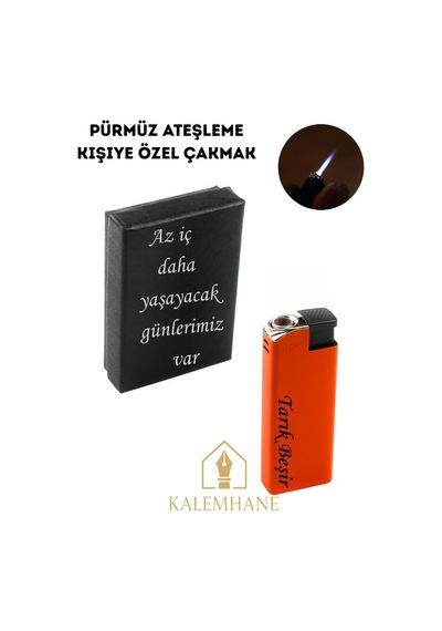 Pürmüz Ateşleme Kişiye Özel Çakmak Ve Kutu Çok Renkli