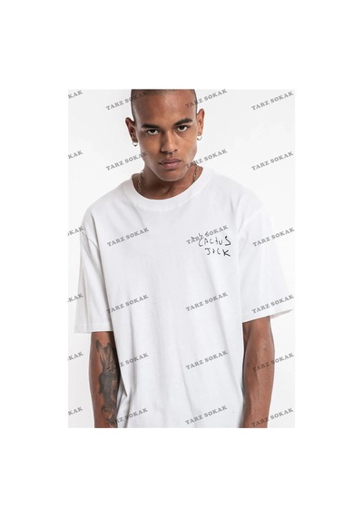 Tarzsokak Cactus Oversize T-shirt Beyaz