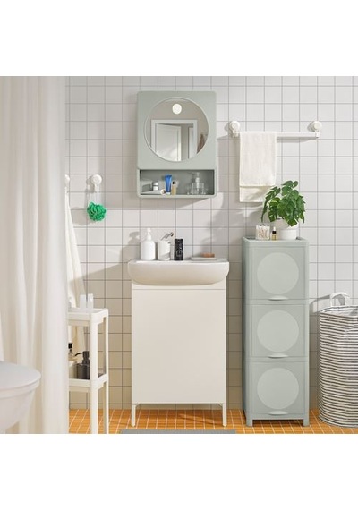 Ikea Ivösjön Banyo Boy Dolabı, Yeşil, 33x34x99 Cm Ikea Ivösjön Banyo Boy Dolabı, Yeşil, 33x34x99 Cm