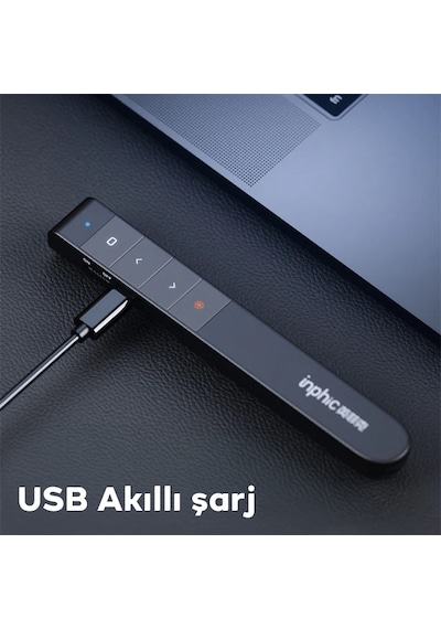 İnphic Pl1 Projeksiyon Multimedya Sunum Şarjlı Kırmızı Lazerli Uzaktan Kumanda