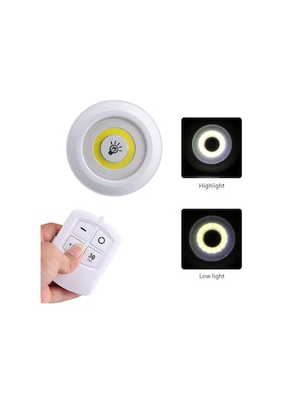Uzaktan Kumandalı Yapışkanlı 3 Lü Led Spot Lamba 5492 Çr