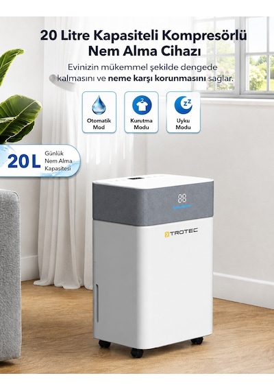 Trotec Nem Alma Cihazı Ttk 63 E Wifi Beyaz - Gri
