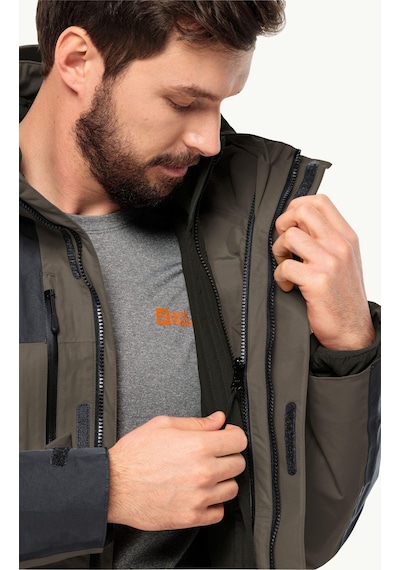 Jack Wolfskin Jasper 3ın1 Erkek Su Geçirmez Outdoor Mont Kahveren