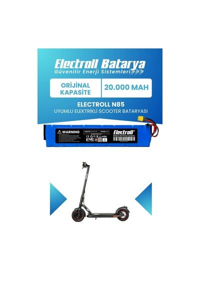 Electroll N85 Uyumlu Batarya Orijinal Kapasite 48v 20.000mah Elektrikli Scooter Bataryası Çok Renkli