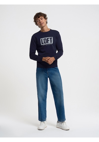 Pleated Baggy Balloon Fit Erkek Pantolon Denim