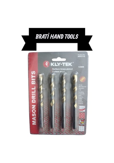 Kly-tek 10mm Beton Delme Matkap Ucu Karbon Kaplama 4 Adet Set