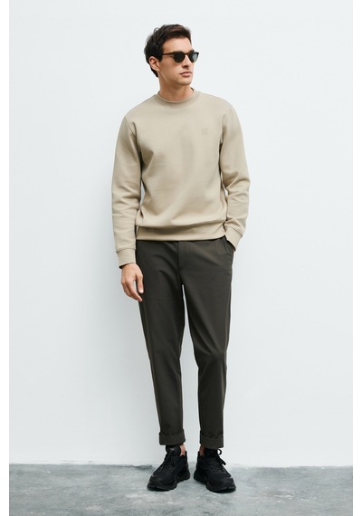 Lufian Grand Erkek Sweatshirt Bej Bej 112030192100550