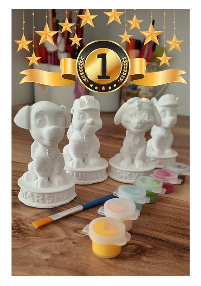 Paw Patrol Skye, Marshall, Rubble Ve Chase Pati Devriye Beton Biblo Çocuk Boyama Etkinliği