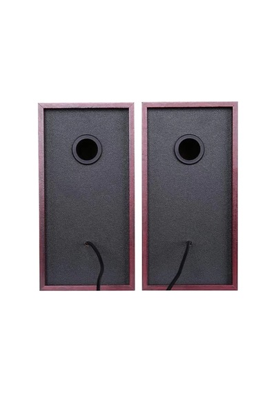 Hubrendy Sh Lenovo Lecoo Ds105 6w Ahşap Gövdeli Masaüstü Stereo Hoparlör - Usb + 3.5mm Jack Girişli