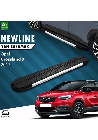 S-dizayn Opel Crossland X Newline Krom Yan Basamak 173 Cm 2017 Üzeri A+ Kalite