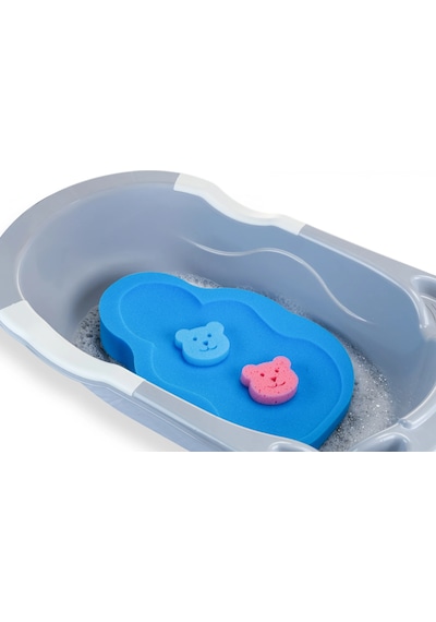 Babyjem Bebek Küvet İçi Sünger + Yıkama Süngeri Mavi