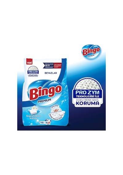 Premium Toz Çamaşır Deterjanı 7 Kg Beyaz 2'li