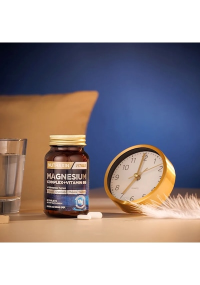 Magnesium Complex Vitamin B6 Magnezyum İçeren Takviye Edici Gıda Kutusu Hediyeli