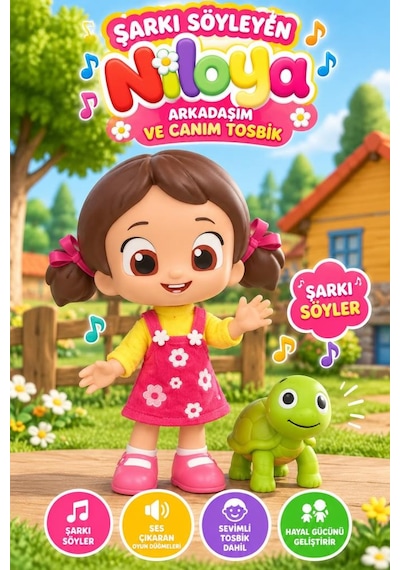 Niloya Ve Tospik Konuşan 2 Adet Niloya Şarkısı Söyler 30 Cm Hayal Gücü Geliştiren Oyuncak Et Bebek