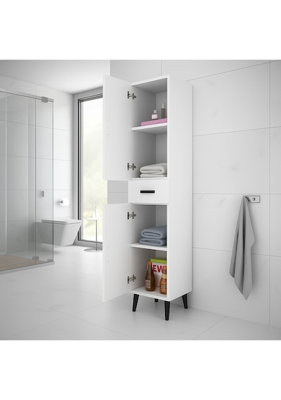 Alesta Life 2 Kapaklı Çekmeceli Banyo Dolabı Beyaz