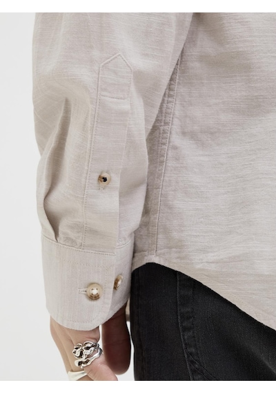 Jack & Jones Erkek Bant Yaka Uzun Kollu Gömlek - Summer - 12269319 Çok Renkli