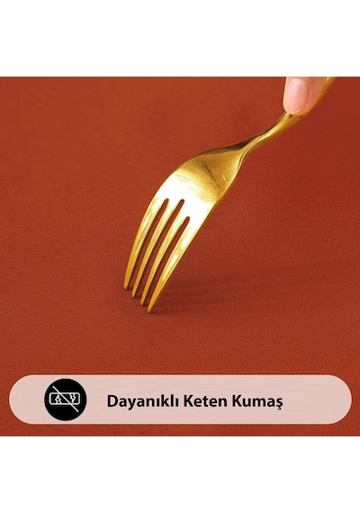 Sıvı Geçirmez Dertsiz Masa Örtüsü Kiremit