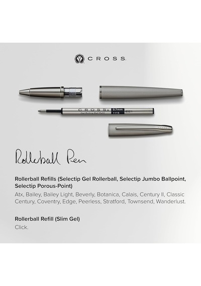 Cross 8910-2 Slim Jel Roller Refil Mavi M Uç Çok Renkli