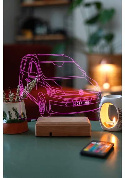 Volkswagen Caddy 16 Renk Kumandalı 3d Gece Lambası