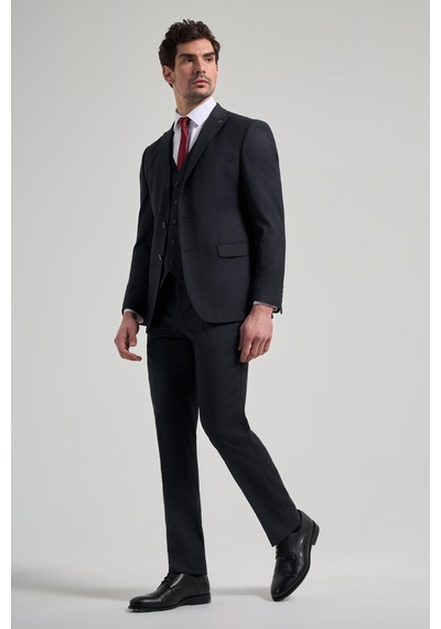 İmza Koyu Lacivert Çizgili Desen 2 Düğme Classic Esnek Slim Fit Takım Elbise 1001250158 Koyu Lacivert İmza Koyu Lacivert Çizgili Desen 2 Düğme Classic Esnek Slim Fit Takım Elbise 1001250158 Koyu Lacivert