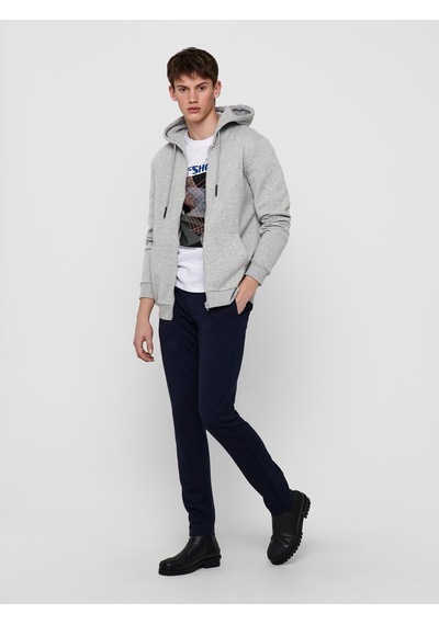 Only & Sons Ceres Life Zip Thr Hoodie Sweat Noos Erkek Gri Sweats Gri
