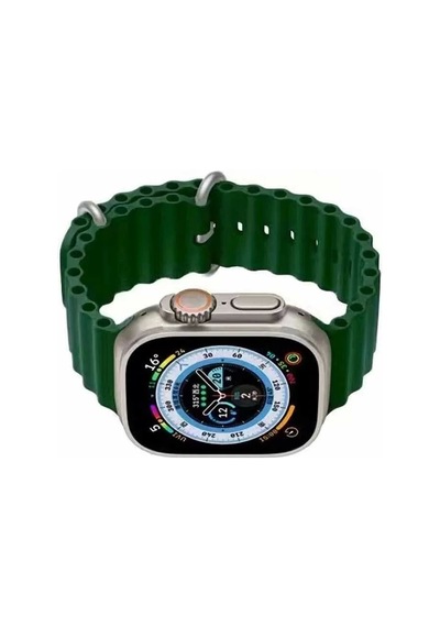 Apple Uyumlu  Watch  10 Serisi 46mm Redclick Krd-75 Terletmez Dalgalı Tasarım Silikon Kordon