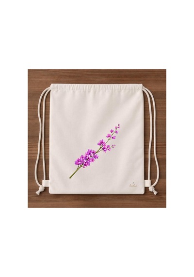 Hodie Collection Hodie Erguvan Baskılı Büzgülü Sırt Çantası 40x45 Cm 180 Gr Kalın Kumaş Günlük Kullanım Ekru - 867709725 Ekru - 867709725 Ekru