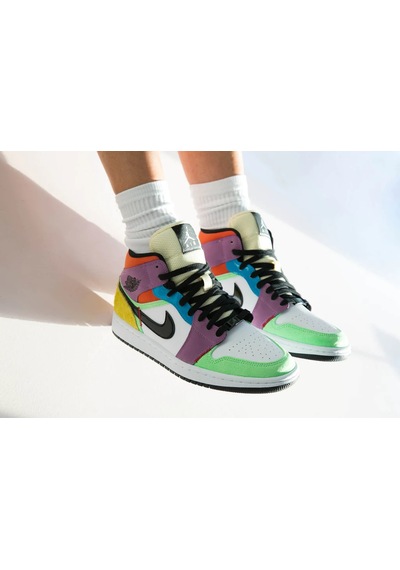 Nike NIKE AIR JORDAN 1 MID “MULTICOLOR” ÖZEL SERİ AYAKKABI Çok Renkli