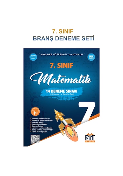 7. Sınıf Branş Deneme Seti Türkçe, Matematik, Fen, İngilizce, Sosyal Bilgiler Deneme Seti Kitabı