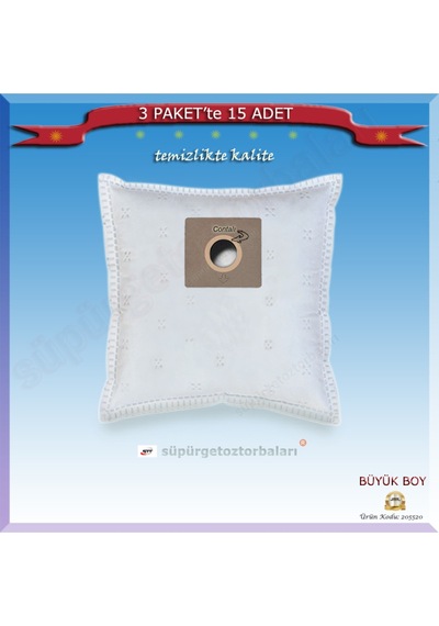 S 4240 Süpürge Toz Torbası 15 Adet Torba Kd55