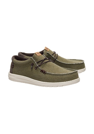 Hey Dude Wally Braided Erkek Günlük Ayakkabı-33034 Yeşil-kahverengi