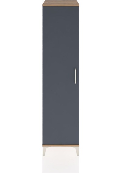Hyperion Dolap 4 Raflı Tek Kapaklı 44x44x182 Çam-antrasit Çam