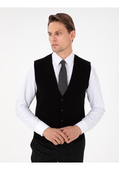 Pierre Cardin Erkek Siyah Yelek Triko 50300522-vr046 Siyah