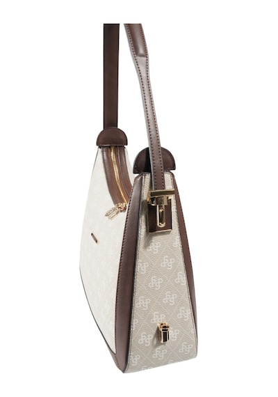 Silver Polo Sp1187 Kadın Omuz Çantası Monogram Taş-kahve