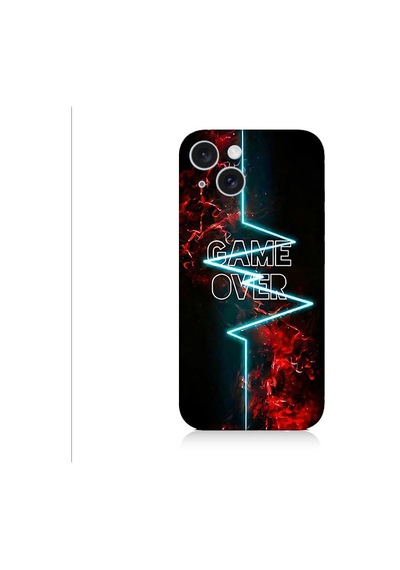Apple Uyumlu iPhone 15 Plus Oyun Bitti Desenli Silikon Kılıf Silikon