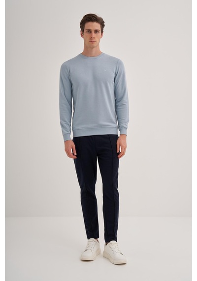 Cazador 56100 Erkek Bisiklet Yaka Sweatshirt Bulut