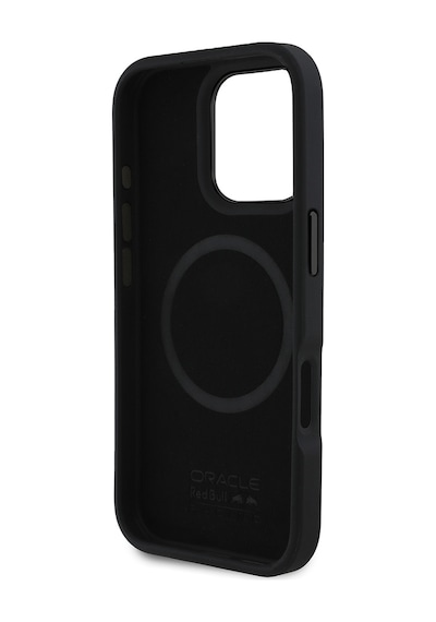 Apple Uyumlu iPhone 16 Pro Max Kılıf Redbull Lisanslı Magsafe Kırmızı Halka Ve Logolu Deri Kapak Lacivert