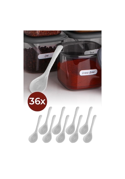 Vienev 36lı Baharat Kaşığı Beyaz