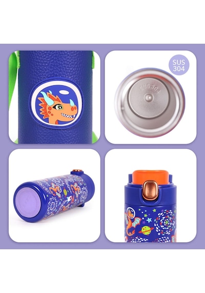 Milk&moo Çelik Çocuk Matarası Ponix 420 Ml Lacivert