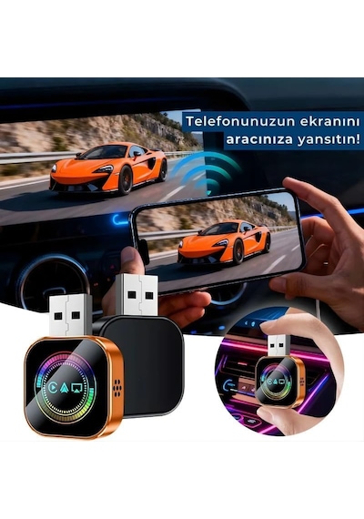 Maypal R4 4-in-1 Kablosuz Adaptör, Carplay Ve Android Auto İçin, Airplay, Mirrorlink, Tak Ve Çalıştır